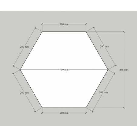 Hexagon sokkel wit mat, op maat