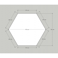 Hexagon sokkel wit mat, op maat