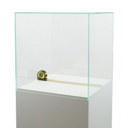 Glazen vitrinekap | glazen stolp voor op sokkel | museumvitrine
