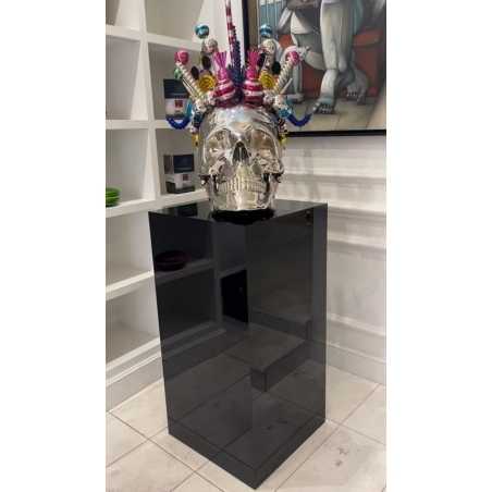 MDF zwarte hoogglans sokkels | zuilen zwart hoogglans MDF