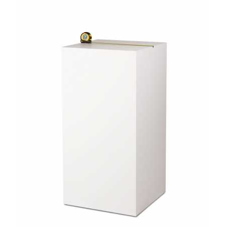 MDF wit hoogglans sokkels | zuilen wit hoogglans MDF