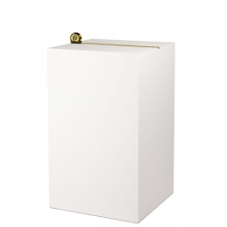 MDF wit hoogglans sokkels | zuilen wit hoogglans MDF