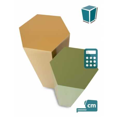 Hexagon sokkel kleur, op maat