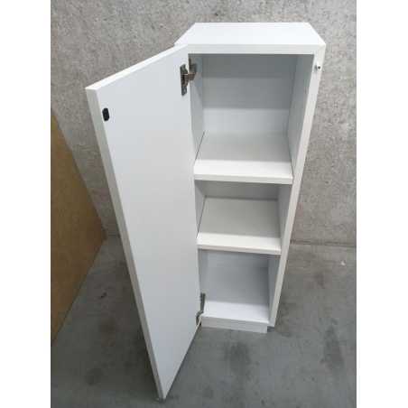 B-KWALITEIT - Kast sokkel wit mat, 30 x 30 x 100 cm (LxBxH)