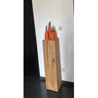 Eiken houten sokkels | massief houten zuilen | uitstekende kwaliteit