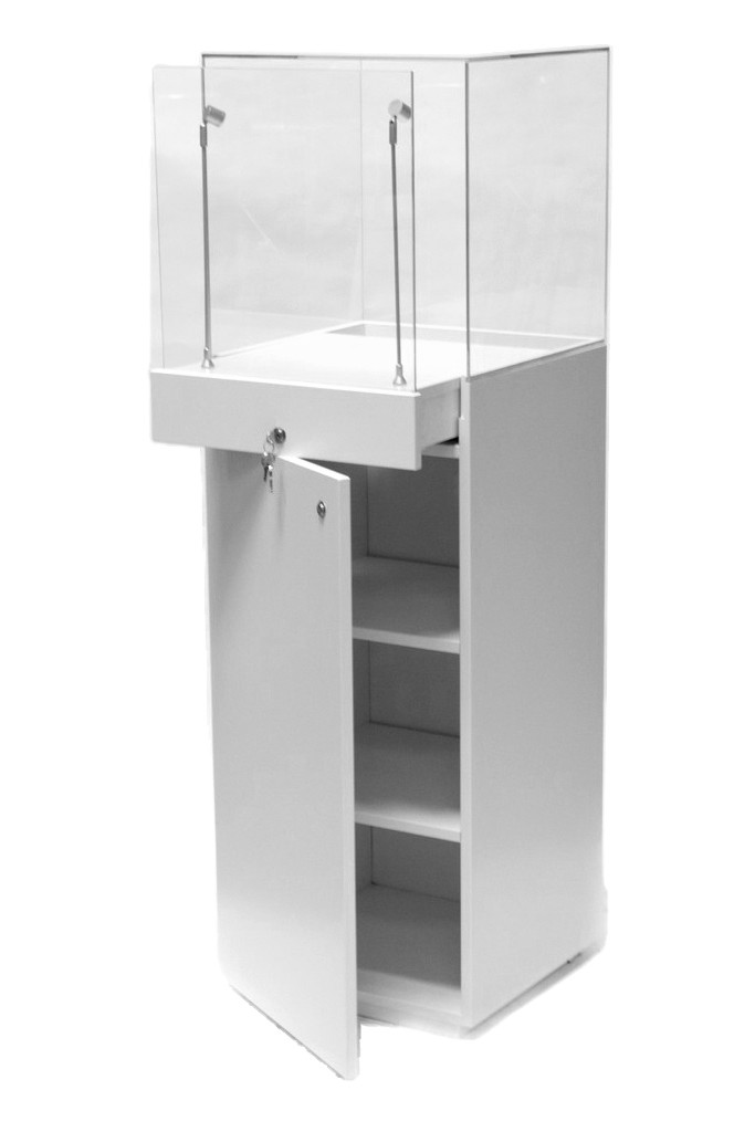 Vitrine sokkel wit