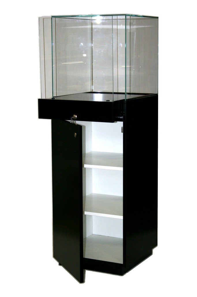 Vitrine sokkel zwart